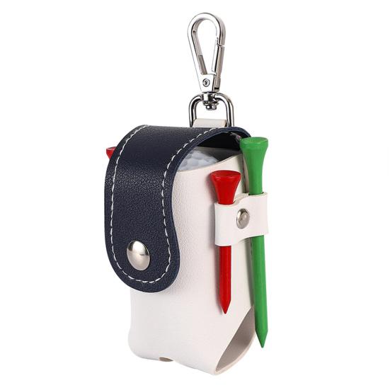 Mini Golf Ball Waist Bag Portable Faux Leather Golf Tees Holder Ball Storage Pouch Golfing Accessories for Golfers Men Women