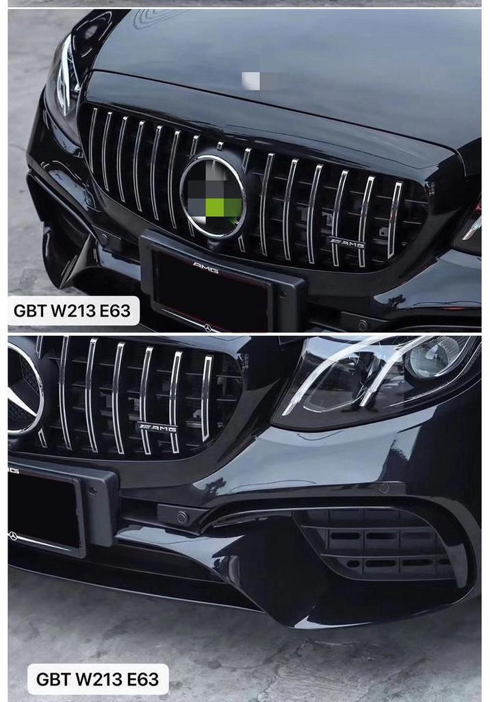 Совместимо с Mercedes-Benz E-Class W212/W213 E300L/E260L/E200L - Решетка радиатора AMG GT с вертикальными планками.
