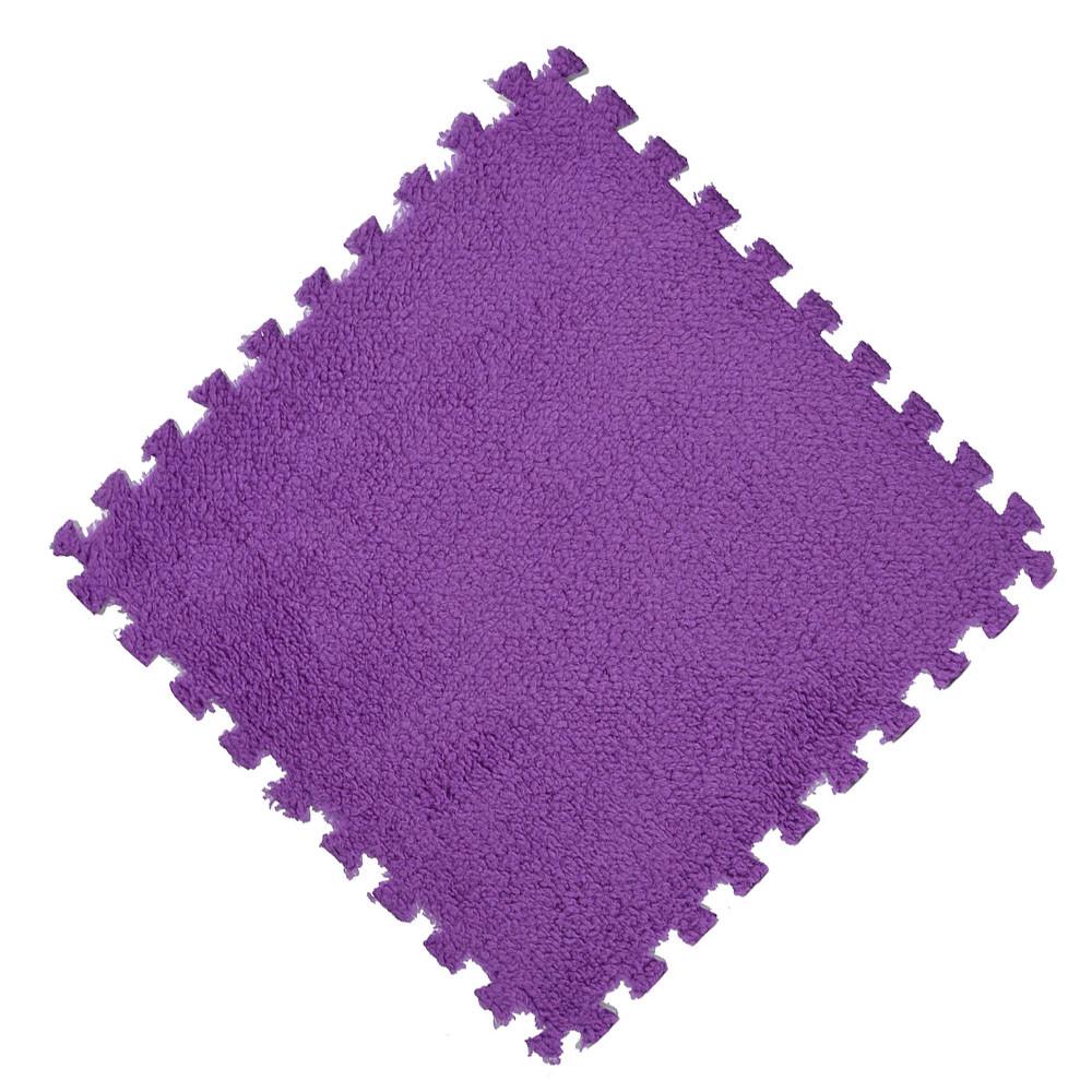 25X25cm Kids Carpet Foam Puzzle Mat EVA Shaggy Velvet Baby Eco Floor 7 Colors