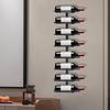 Elegant Black Wine Glass Rack & Wall Mounted Wine Bottle Holder - Hanging Wine Rack for Kitchen Bar Cafe - Home Bar Accessories