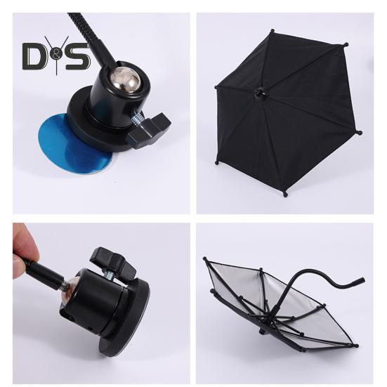 Magnetic Phone Umbrella Adjustable Flexible Angle Anti-Reflective Universal Outdoor Car Mobile Phone Sun Shade Mini Parasol Cell Phone Accessories