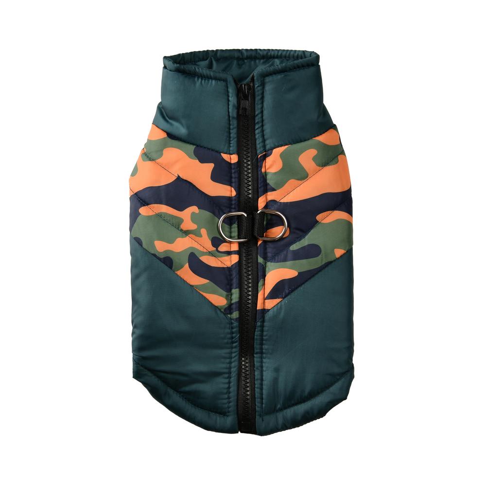 Winter Warm Dog Jacket For Small Medium Dogs Cats Outdoor Windproof With D-ring Zipper Puppy Camouflage Clothes Beagle Pet Coat