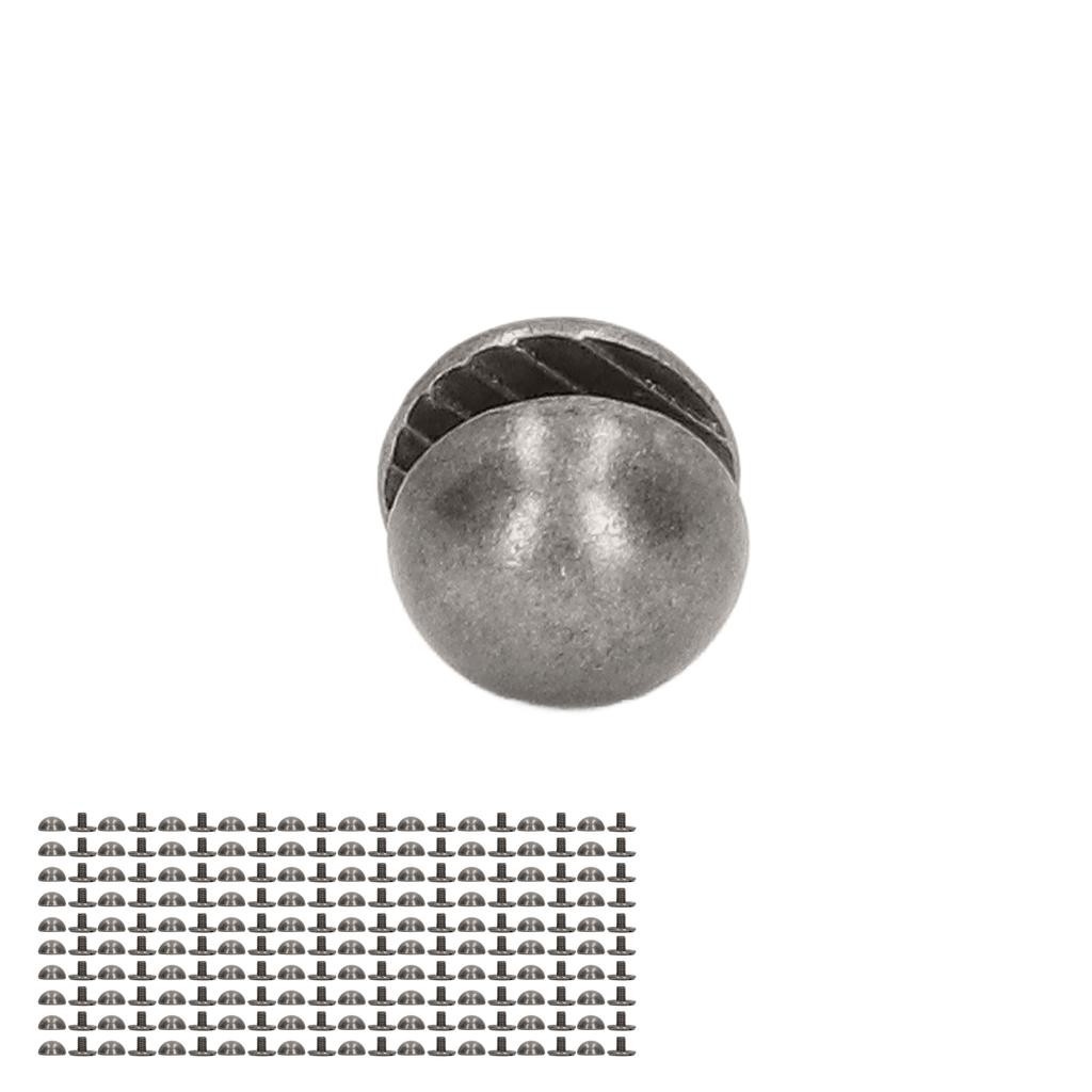 Комплект кожаных заклепок 8 мм 100 штук Портативные Маленькие Круглые Грибовидные Из Твердого Сплава Гальванические Декоративные Кожаные Заклепки