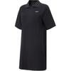Повседневное дышащее однотонное платье-поло с коротким рукавом, женские платья черного цвета JI5651