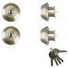 TOSTEM Door Lock Set (Yushin WN Cylinder), Silver, DDZZ4022