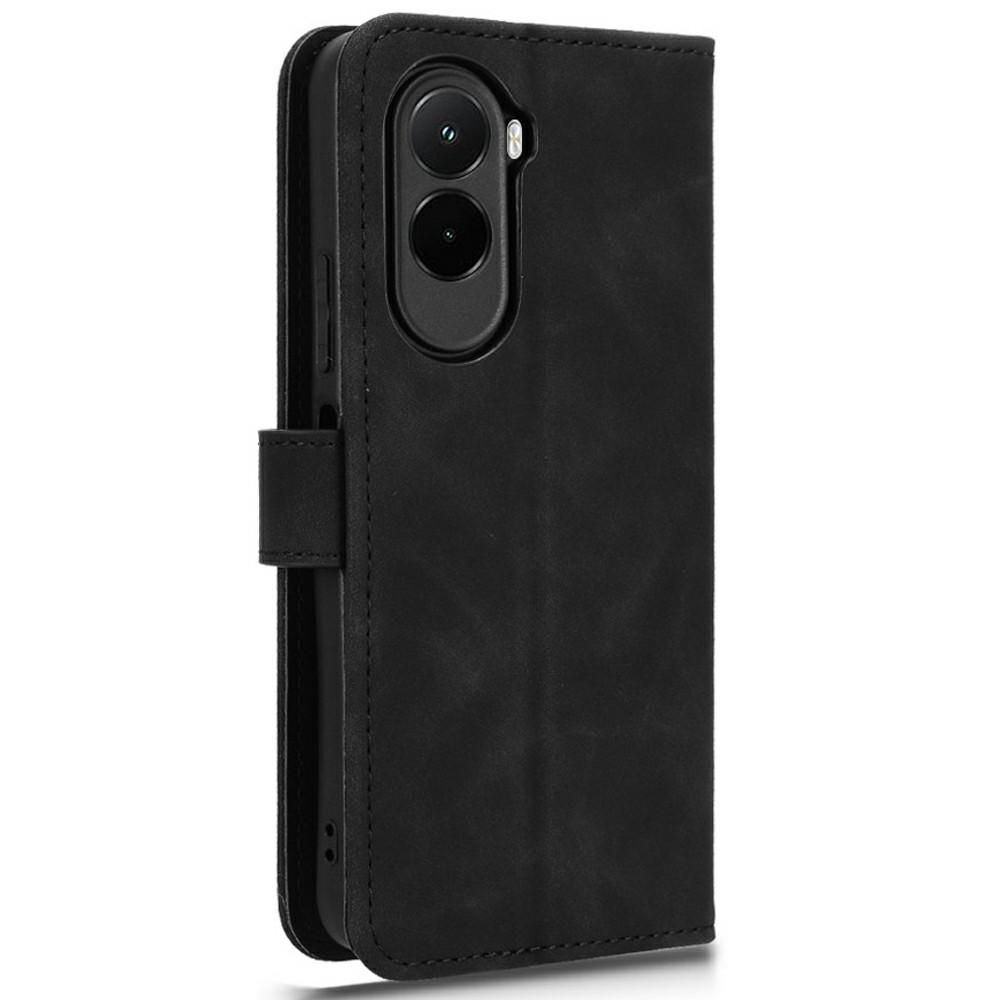 Для Xiaomi Poco M7 4G (США) (171 мм) Кожаный чехол с тактильным покрытием, противоударный, кошелек, откидная крышка для телефона