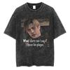 Resident Evils Leon Print Tshirt for Men Women Clothing Short Sleeve Cotton Soft Tee Tops Harajuku Washed Oversized Streetwear