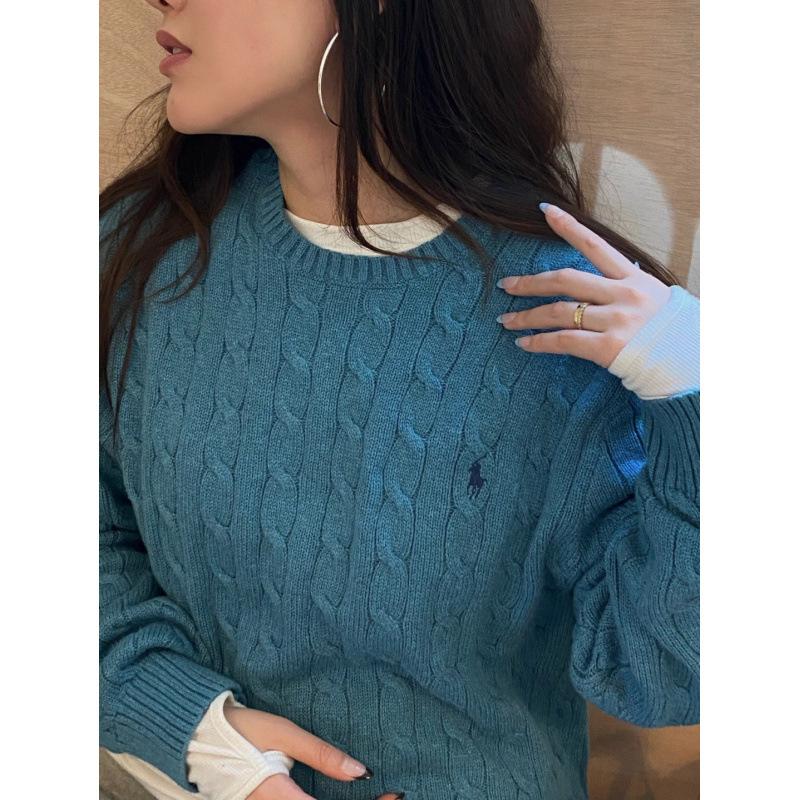 Пуловер с круглым вырезом EastRogue для пар на осень и зиму, шерстяной свитер крупной вязки «косы», модный и универсальный.