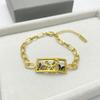 Stainless Steel Openwork Square Bracelet Adjustable Hollow-out Butterfly Bracelet  Gifts