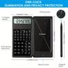 10-Digit LED Display Scientific Calculator with Handwriting Pad, Dual Power with Button Battery, Foldable Desktop Calculator with One-Click Erase,