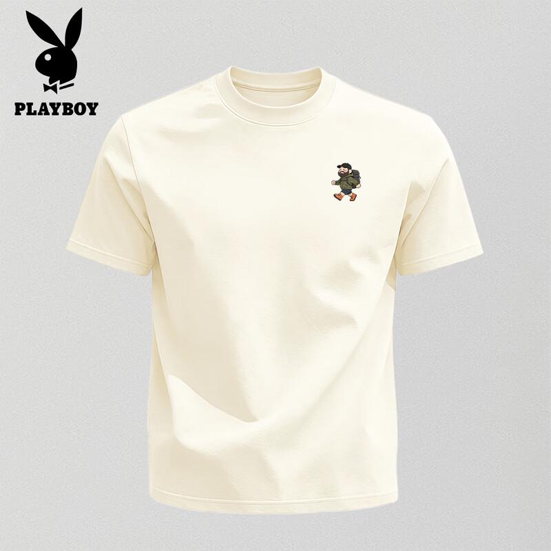 PLAYBOY Мужская футболка с коротким рукавом свободного кроя