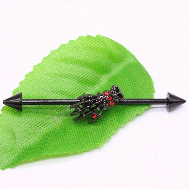 1 шт., серьги-гвоздики с черепом паука, серьги-гвоздики для ушей летучей мыши, серьги с лунным опалом, серьги-гвоздики в форме сердца, ювелирные изделия для пирсинга