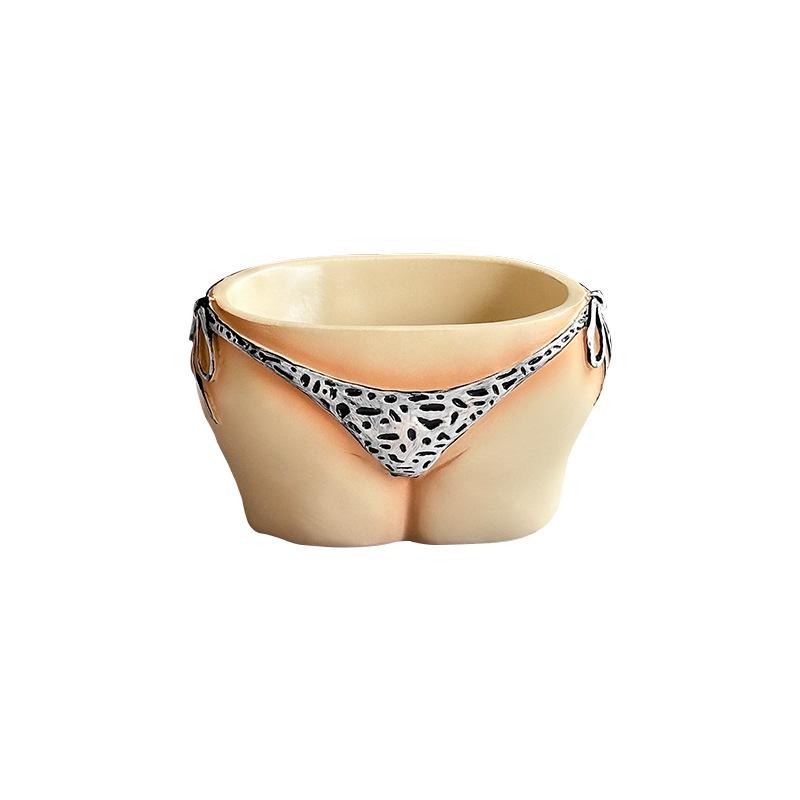 Cartoon Ashtray Sexy Leopard Print Bikini Cigar Ashtray Naked Woman Desktop Storage Container Smoking Accessories