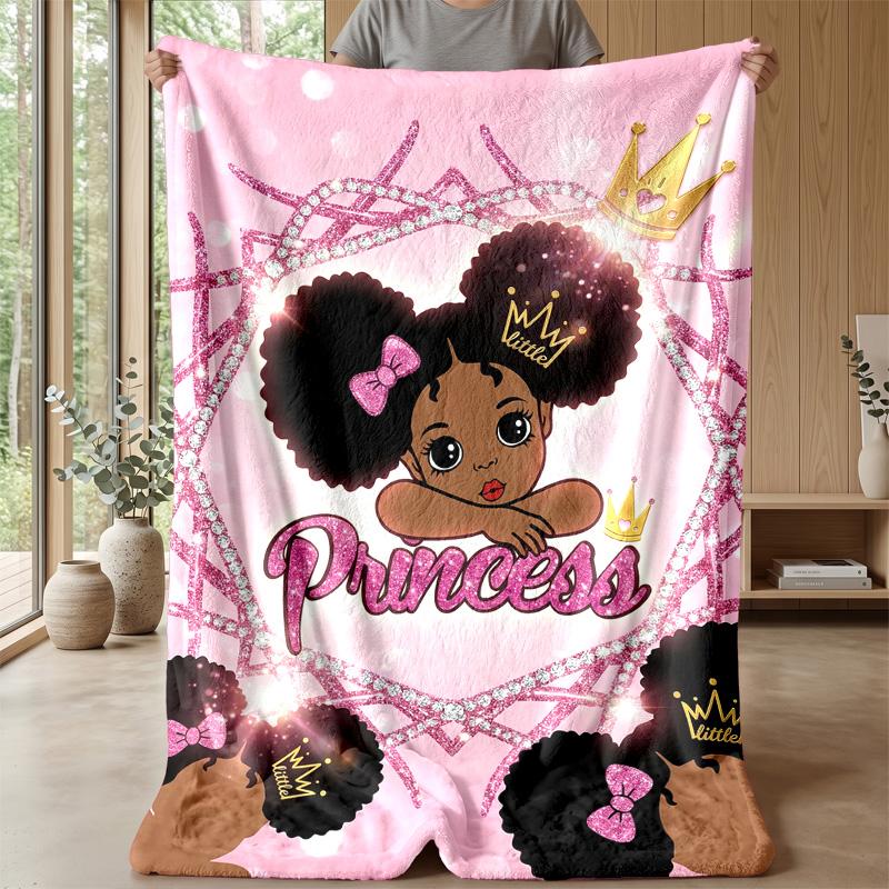 Princess Butterfly Fantasy Theme blanket Lightweight Warm Flannel Blanket Decorative Throw Blanket for Home Decoration