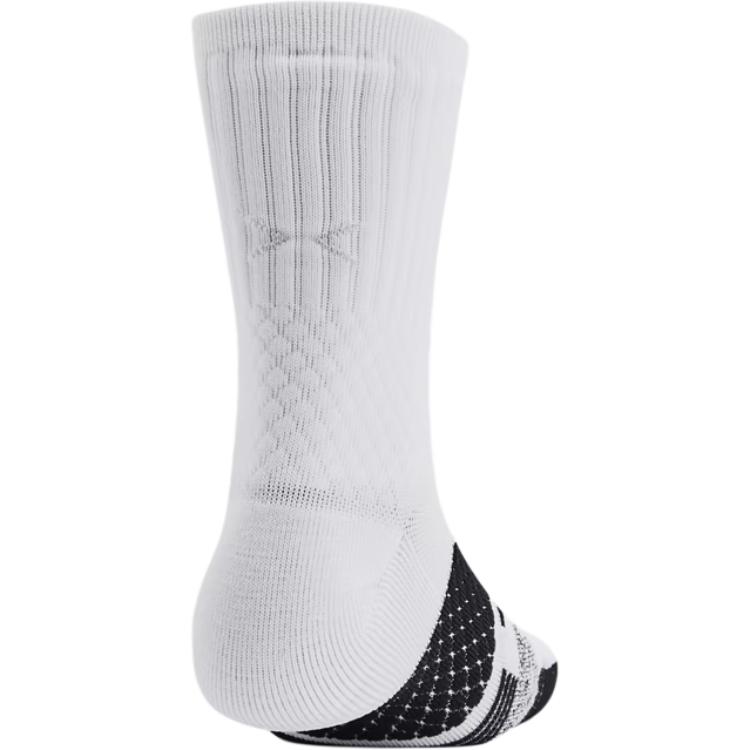 Under Armour Плеймейкер Карри Armourdry™ Эластичные Дышащие Прочные Удобные Гольфы до середины икры Унисекс носки Белый 1376231-102