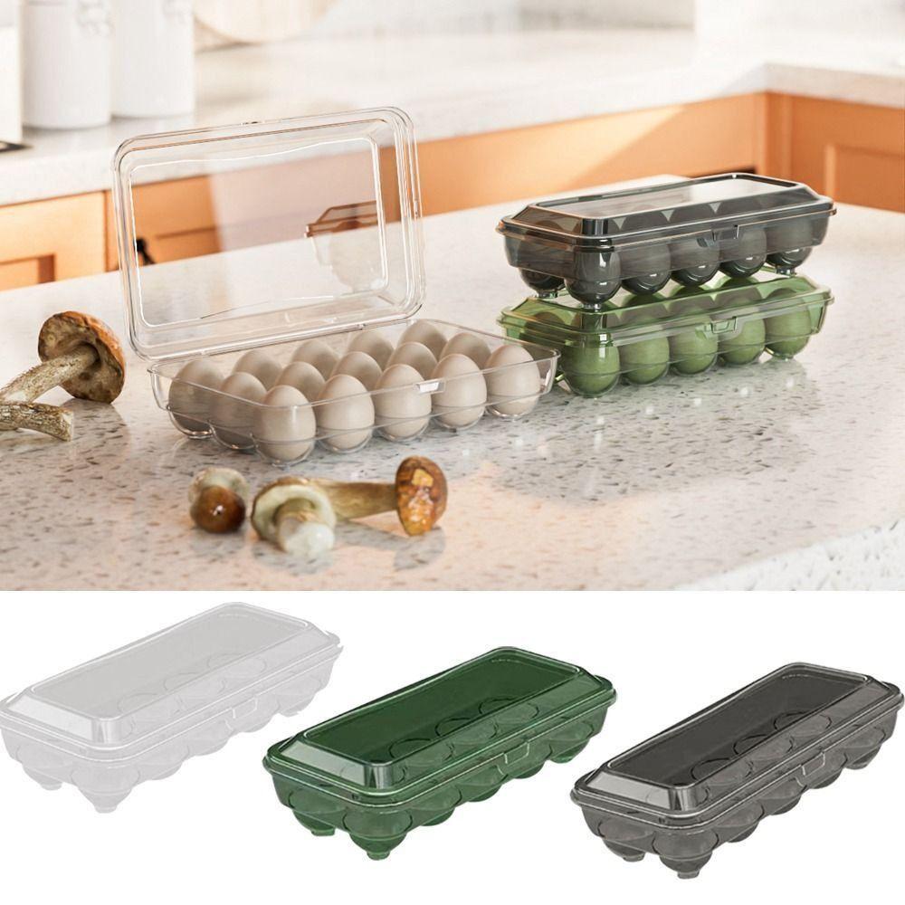 10/15 Grids Egg Box Anti-fall Egg Storage Box Portable Eggs Case