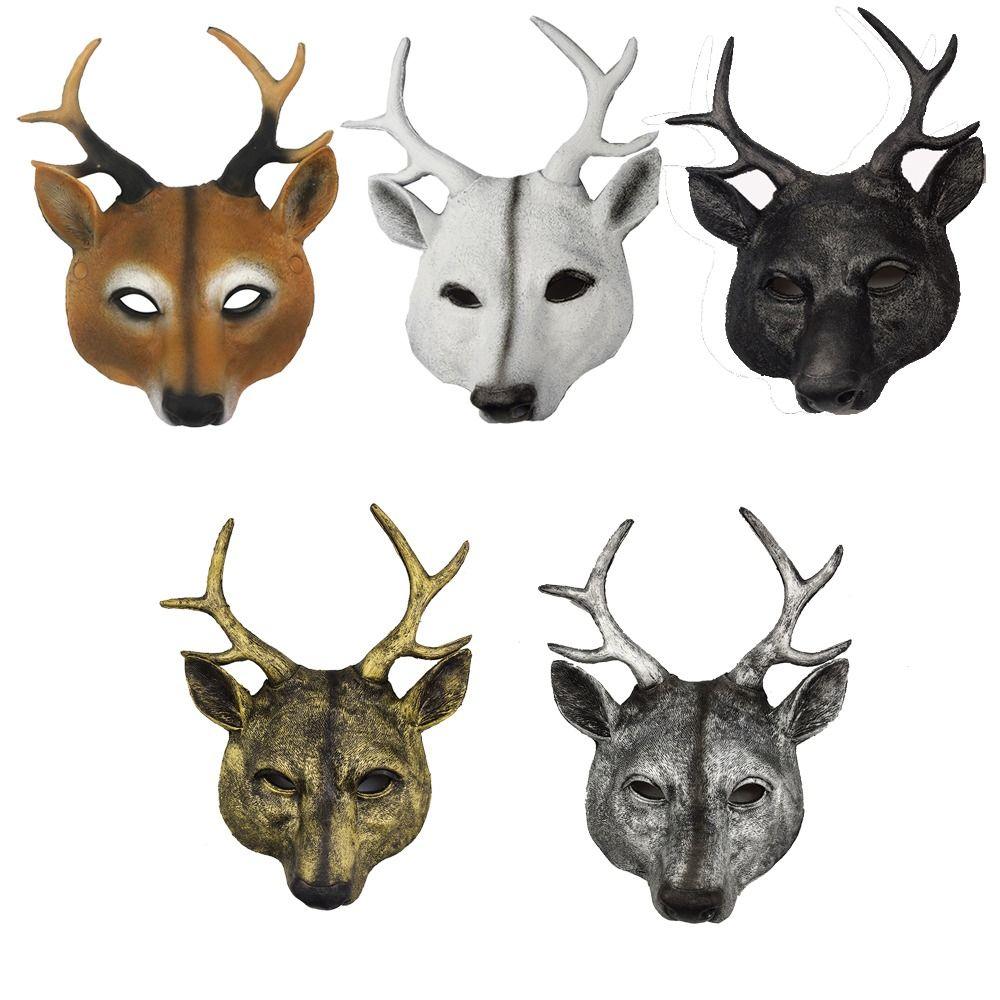 Party Supplies Anime Cosplay Pros Animal Mask Deer Head Mask Kabuki Kitsune Mask Halloween Mask