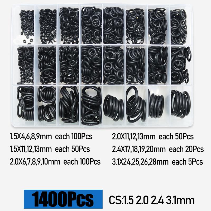up to 3230p NBR O Ring Car Sealing Washer Plumbing Rubber Gasket Black ORing Kit Waterproof Oil-resistant Auto Accessorie O-ring