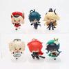6pcs Q Version Genshin Impact Figure Amber Piano Null Fluorescent Pvc Action Figure Collectible Model Toys Kid Gift