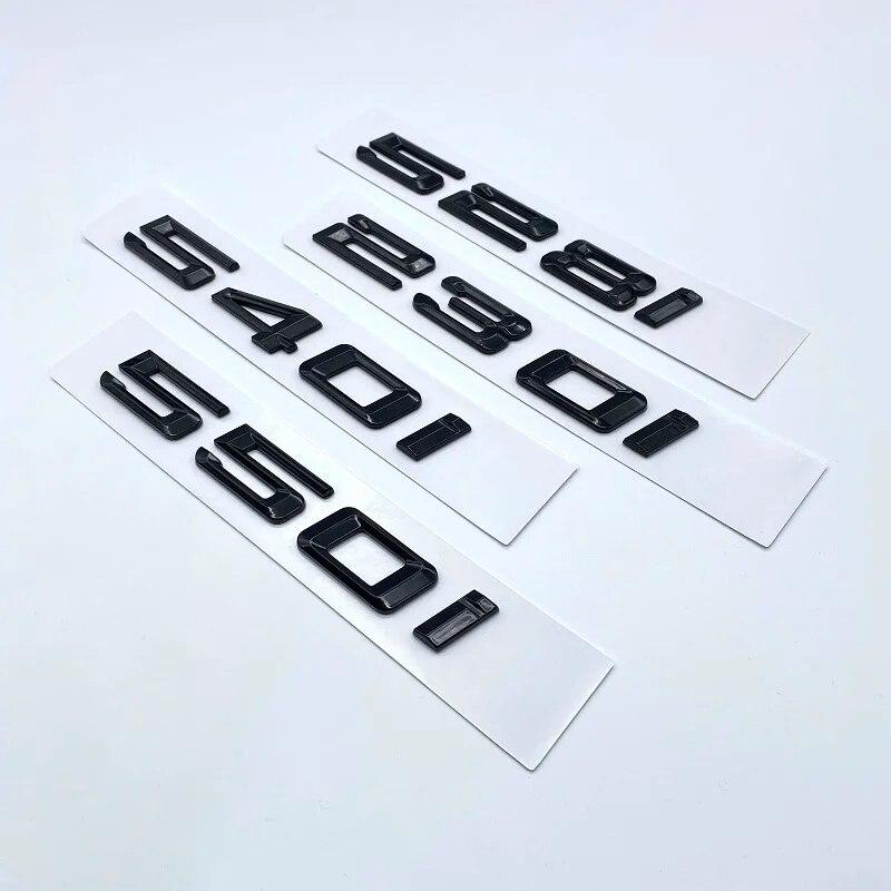 Старая глянцевая черная эмблема с буквами 520i 523i 525i 528i 530i 535i 540i для BMW 5 серии E60 E61 F10 F11 G30, наклейка на багажник автомобиля с логотипом