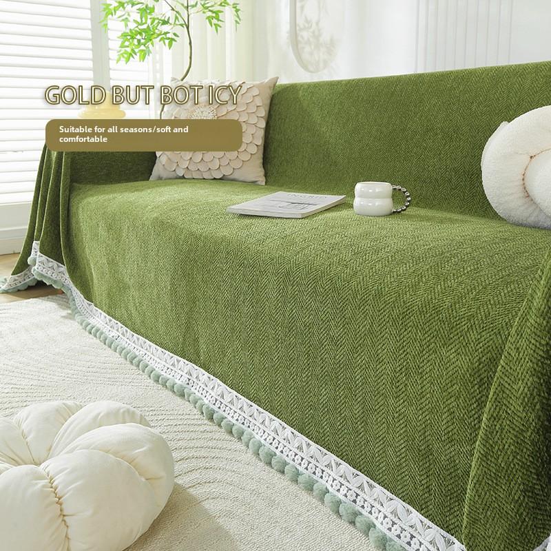 Bohemia Chenille Sofa Blankets Outdoor Camping Picnic Large Sofa Blanket Leisure Beach Towel Travel Rug Tassels Linen Home Decor