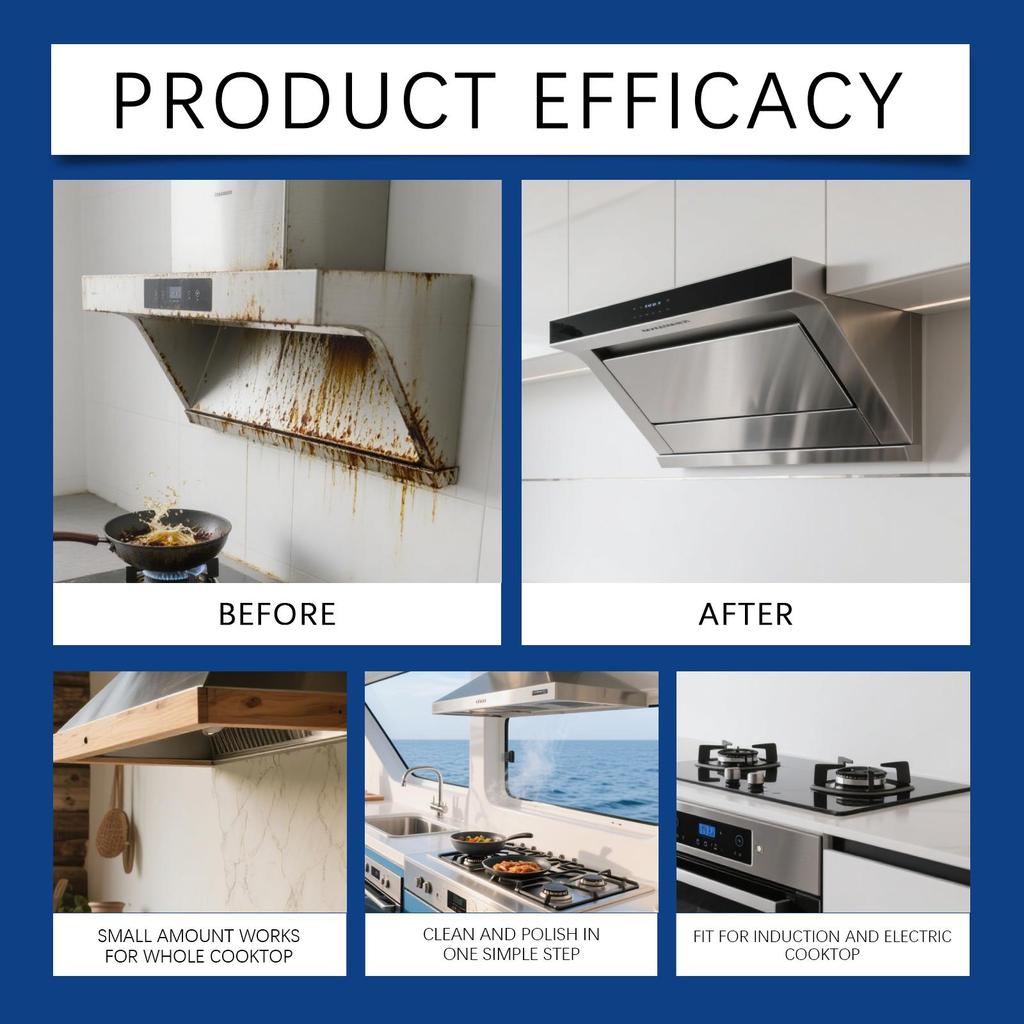 Jakehoe home stove care spray is easy to operate and is suitable for daily surface cleaning and maintenance of kitchen countertops 1SET