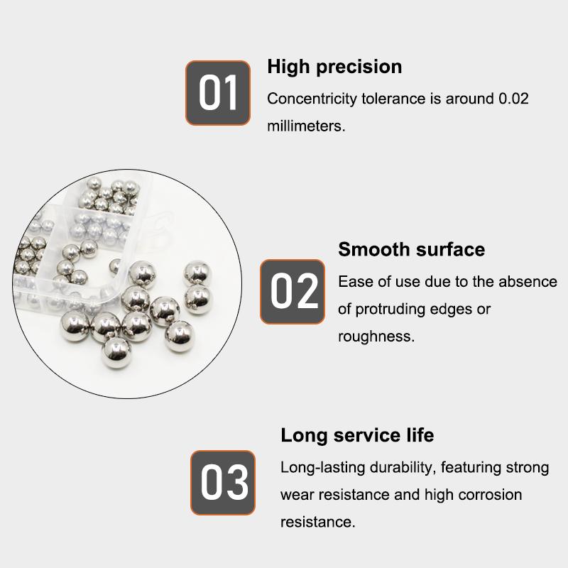304 Stainless Steel Solid Ball Dia 2-12mm Precision Bearing Steel Small Pellet Marble Round Smooth Ball for MTB Kid Bike Scooter