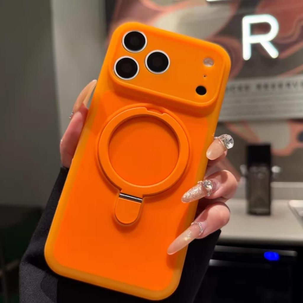 Чехол-подставка из жидкого силикона с магнитом для iPhone 17 для Apple 16 Pro Max/15 Pro