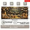 1 Piece Happy New Year Polymer Backdrop for Indoor/Outdoor Party Decoration, Garden