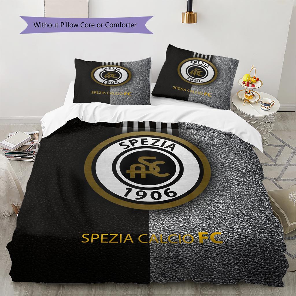 Spezia Calcio Pattern Bedding Home Decoration Birthday Gift (1 * duvet cover + 2 * pillowcase, without core)