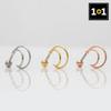 [1+1] Fashion Piercing New Moon 3 Types, Choose 1, One Side for Sale