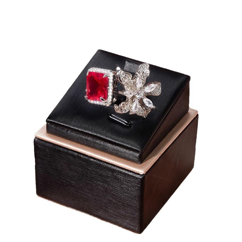 Кольцо Camellia Luxury Color Treasure с имитацией рубина для женщин