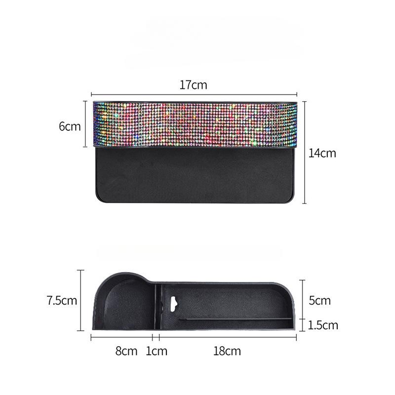 Роскошный бриллиантовый автомобильный ящик для хранения в щели Зарядное устройство Карман-щель для сиденья Органайзер для сиденья Держатель для карт, телефона, бутылок, стаканов Автомобильные аксессуары