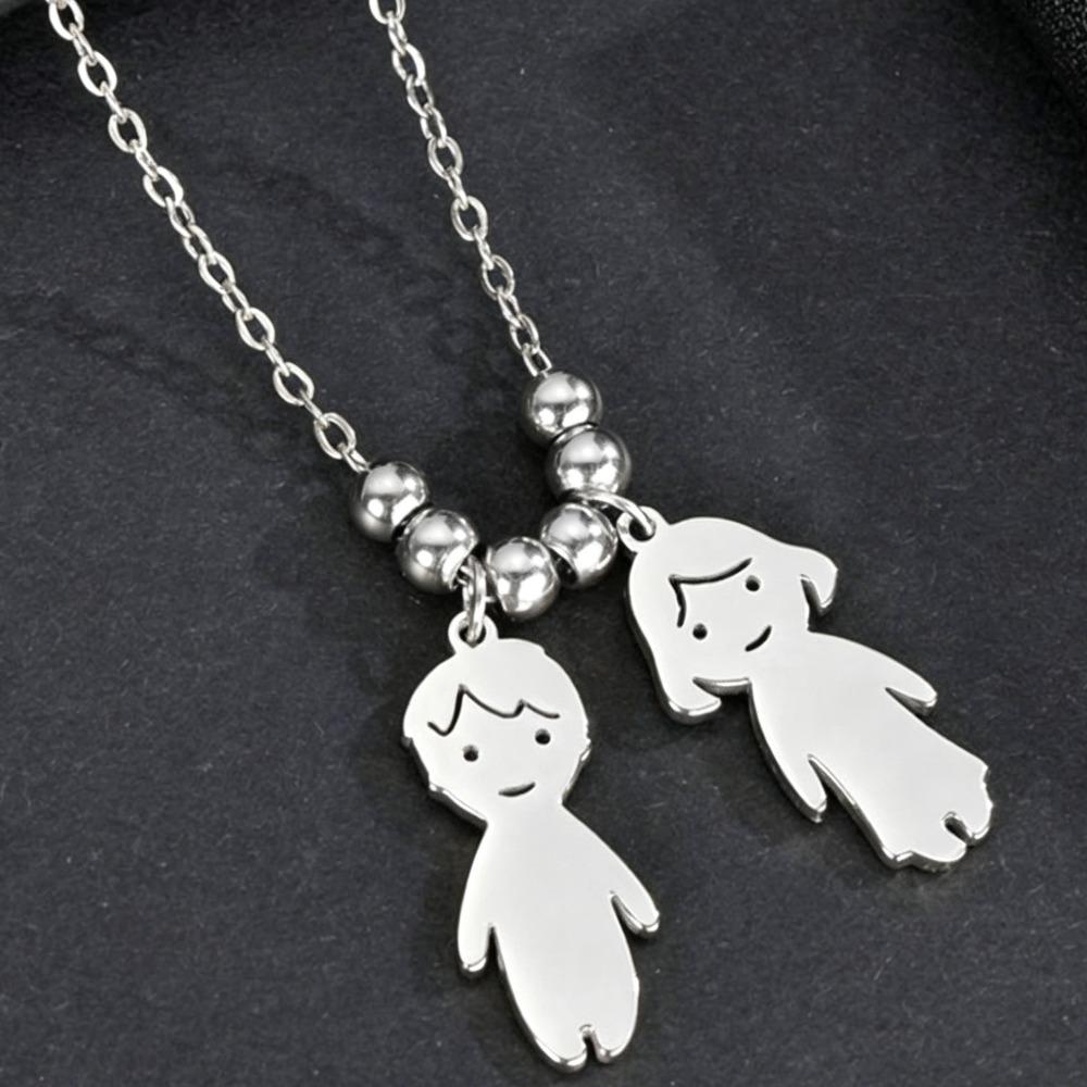 Stainless Steel Family Necklace Personality Lover Necklace Friendship Necklace Gifts