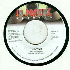 7-дюймовая пластинка WAYNE MARSHALL - This Time NONE Hi-Profile Reco 2003 Ямайка Регги, Ска и Даб Б/у