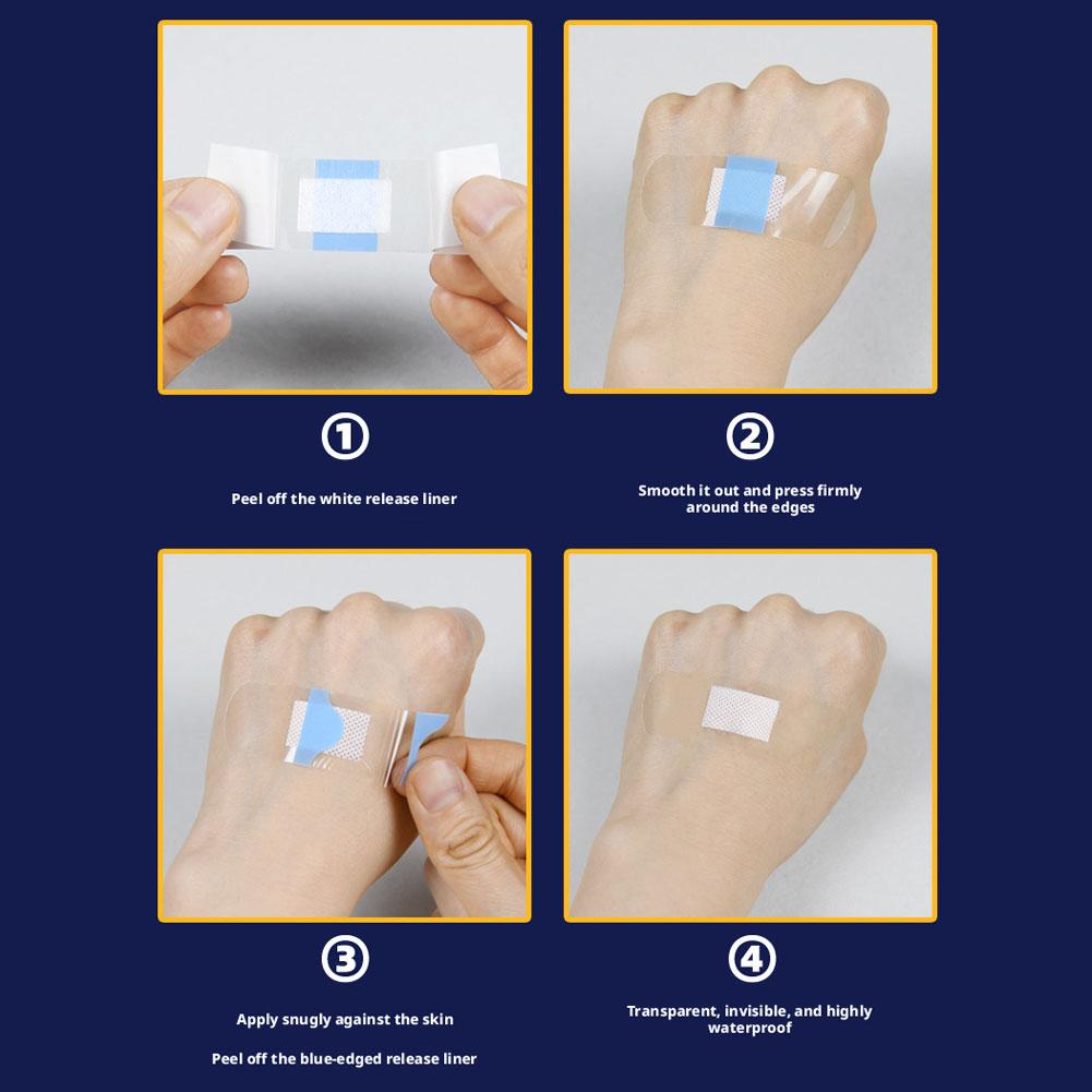 11/111pc Waterproof Band-Aid Transparent Adhesive Medical Strips Wound Band Aid Skin Patch for Swim Bath Wound Care First Aid