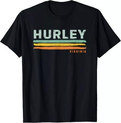 Винтажная полосатая футболка Hurley VA Унисекс