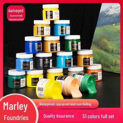 Набор водостойких акриловых красок: 51 яркий цвет, подходит для настенного и жидкого искусства, проекты ручной росписи своими руками
