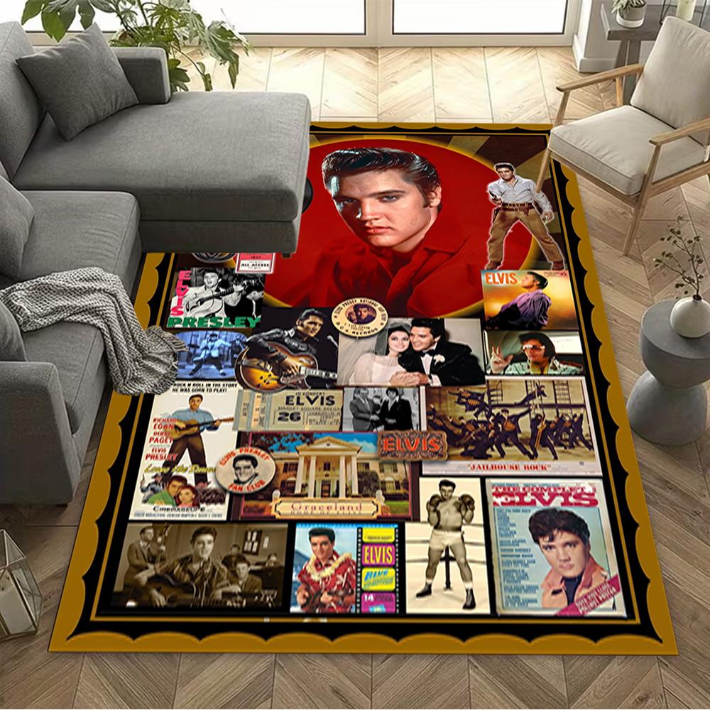Elvis Presley: Music Legend Area Rug Suitable for Entryway Dining Room Hallway Living Rooms Antislip Carpet Decorate Offices Birthday/Christmas Gift