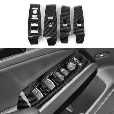 Для 2022 2023 2024 Honda Civic 11th Gen аксессуары автомобильный переключатель управления подъемом окна наклейки ABS углеродное волокно интерьер