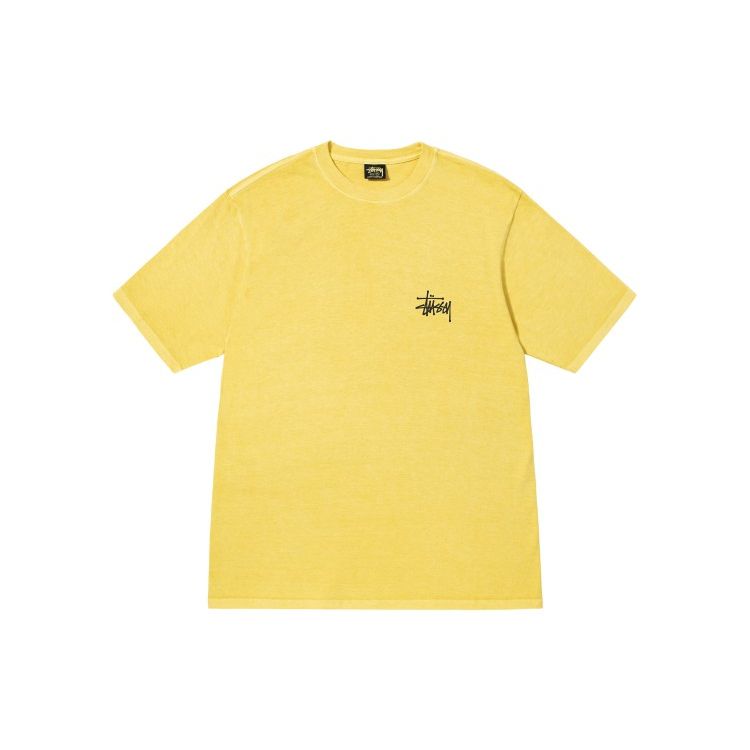 Stussy Классическая базовая футболка с принтом, короткий рукав, унисекс, топ, черный 1904257-1