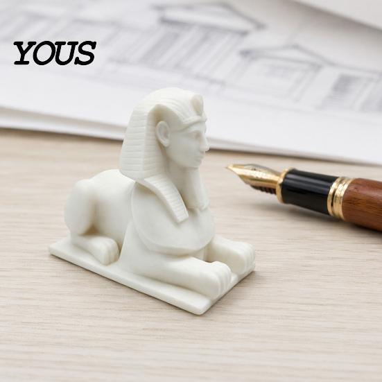 Винтажная египетская копия, 3D-печатная статуэтка Сфинкса, Белая фигурка льва для стола, Древний мистический домашний орнамент, Декор для полки в египетском стиле, Мифический