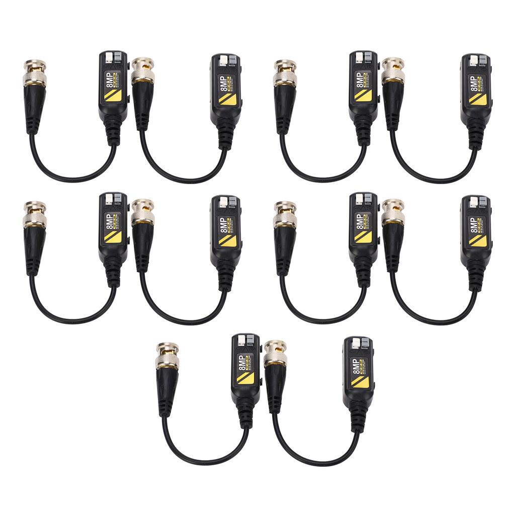 5 пар 8 МП BNC видео балун коннектор Низкие потери передачи Защита от молний Балун Витая пара