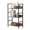XINYF Open Shelving Unit, 3 Tiers, 60cm Wide X 30cm Deep X 100cm High (L-3 Tiers, Brown)