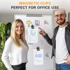 Набор из 12 цветных магнитных зажимов с липкими подушечками для защиты от царапин, магниты для холодильника и белой доски для дома, кухни и офиса