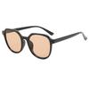 Concave Street Shooting Retro Personality Big Face Fashion Brown Sunglasses Women'S Retro Fashion Sunglasses Men'S Trend