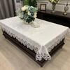 Rectangle Tablecloth Luxury Embroidery Lace Table Cover Flower Elegant Hollow Out Table Cloth Towels Dining Table Decoration