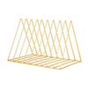 Multifunctional Iron Triangle Desktop Bookshelf Books Magazines Rack Holder Gold