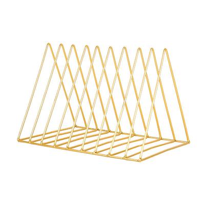 Многофункциональная настольная книжная полка Iron Triangle, подставка-держатель для книг и журналов, золото