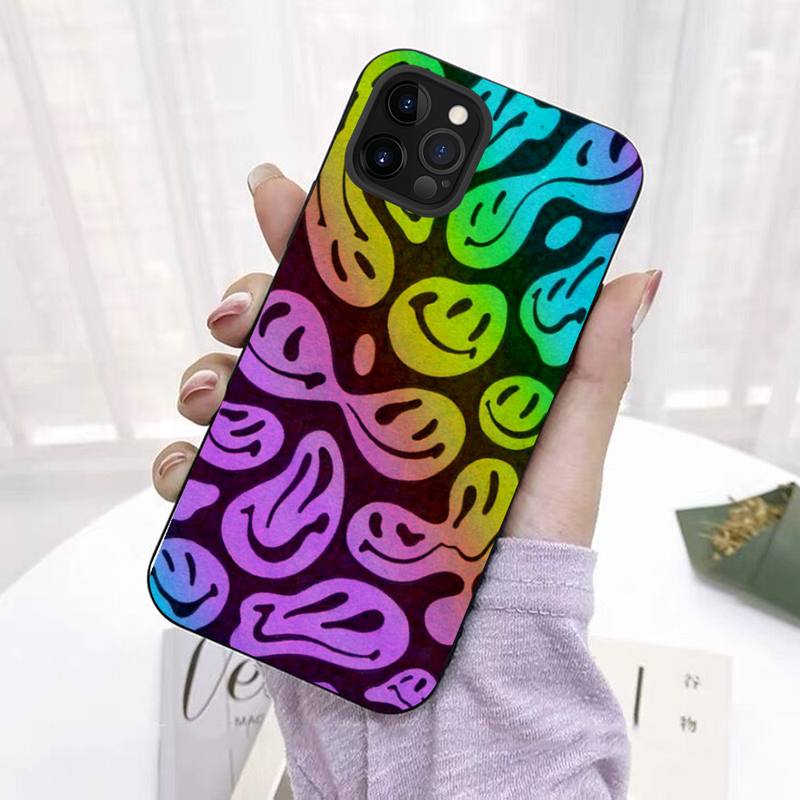 Милый забавный чехол для телефона с изображением смайлика Trippy для iPhone 11 12 13 Mini Pro Max 8 7 6 6S Plus X 5 SE 2020 XR XS Funda Case